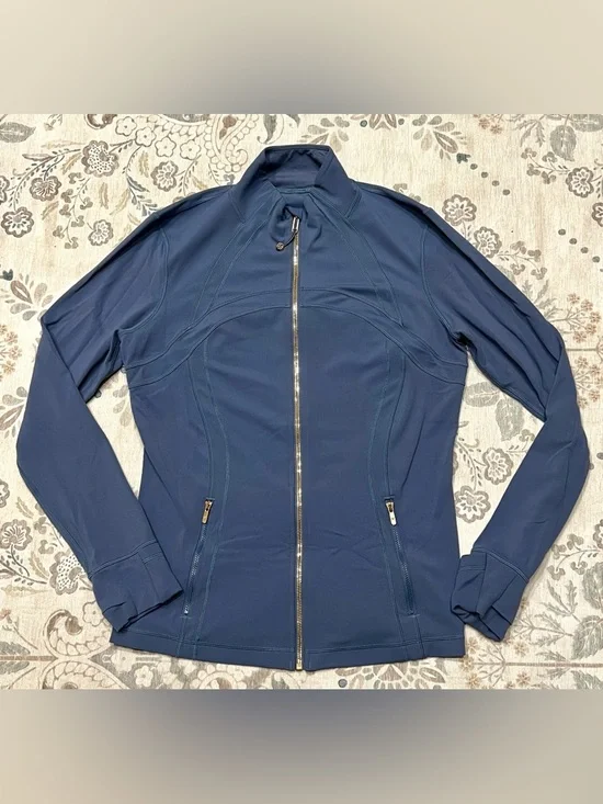Lululemon Define Jacket *Nulu Shade Blue / Gold Zipper Size 14 - Picture 3 of 9